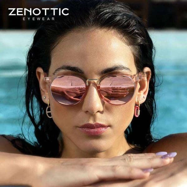 ZENOTTIC Vintage Round Sunglasses Women Retro Brand Designer Polarized Driving Sun Glasses Mirror UV400 Shades Goggles