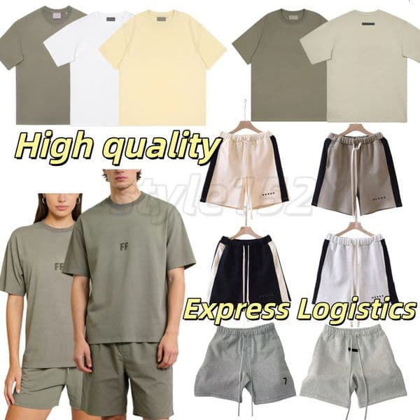 High quality Men designer T shirt Shorts Cotton Essentlals Shorts Shorts Mens Shirt Letter Graphic Print High Street Jogging Pants Esss Women's Summer Casual Shorts