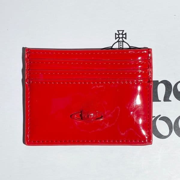 Woman Brand Card Holders Fashion Simple Niche Design Saturn Hardware Patent Leather Wallet