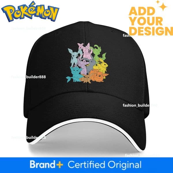 Pokemon Eevee Eevolutions Baseball Cap Streetwear Couple Women Hip Hop Hats Sun Design Outdoor Gym Baseball Caps Birthday Gift