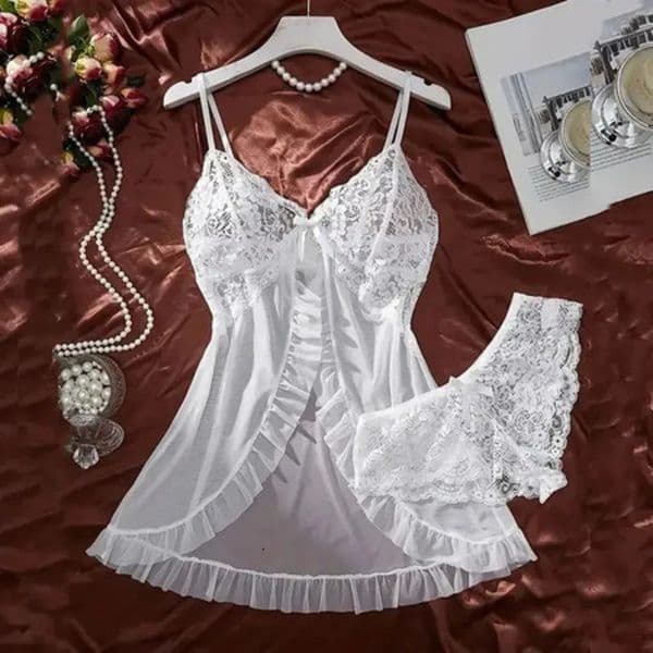 2026 New A adult toys Set Of Tulle Ultra Sexy Nightgown Adult Toys V-Neck Bra Open Sleep Skirt Night Erotic Dress Woman Sheer Pajamas Lingerie Pants Kit Free Sh 007
