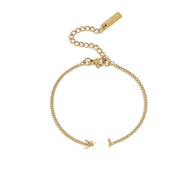 Luxury Letter Charm Bracelets designer fashion bracelet for girls women 18K gold silver brand jewelry party wedding gift
