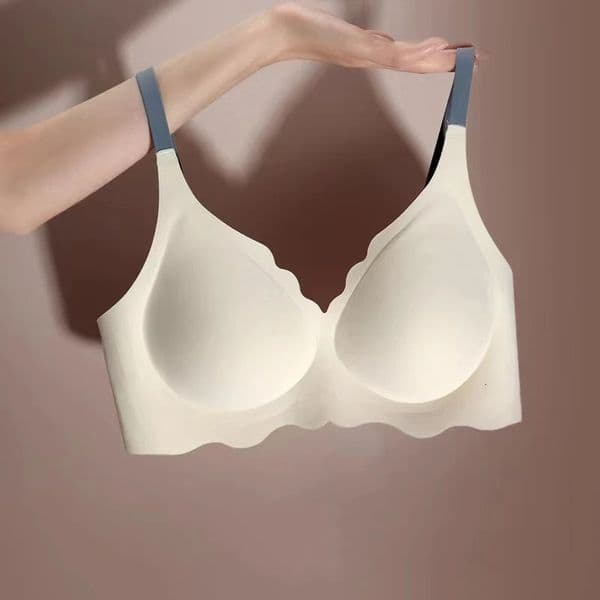 No Trace Top Womens Underwear Steel Ring Pure Desire Comfortable Upper Support Sling Adjustable Beauty Back Bra Thin Section 260402