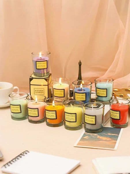 Aromatherapy Scented Candle in Glass Jar Home Decor Gifts for Relaxation Spa PartyZ260403