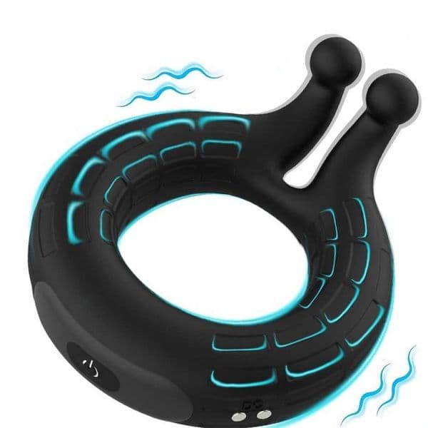 Electric Silicone Cock Ring Vibrator - 10-Speed Vibration Erection Enhancement Delayed Ejaculation Sex Toys for Men Adults