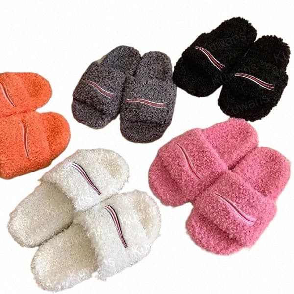 women Fur Slides Furry Slippers Designer Mules Fall Winter Homewear Slide Men Footwear Paris Luxury Comfortable Fuzzy Flip Flop Fluffy Wool k7MB#