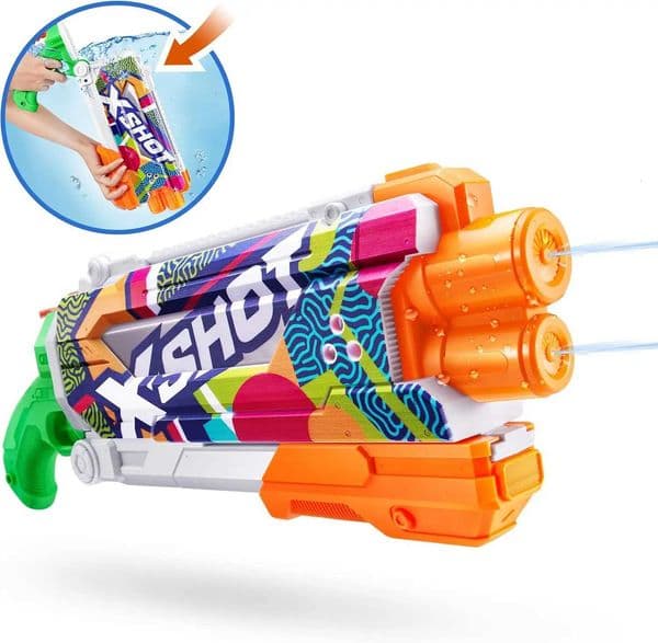 Fast-Fill Pump Action Water Blaster with Camo Skins - Refills in 1 Second Shoots 30 Feet X260403