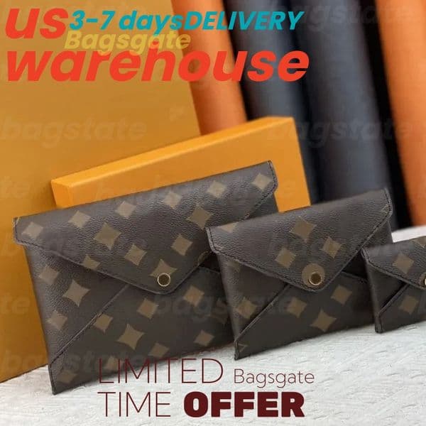 Womens Designer Bags 2026 Trends Clutch Bag Luxurys Pochette Kirigami Wallets Brown Flower Letter Big-size Card Holders Fashion Coin Purse vanity makeup Bags