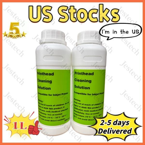 wholesale Jestech Printhead Cleaning Cleaner 1000 ML US Domestic Local Shipping Raw Materials Wholesale For Industrial Use Free Shipping