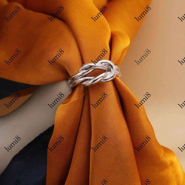Scarf buckle simple fashion lady accessories ring without decorations 240711