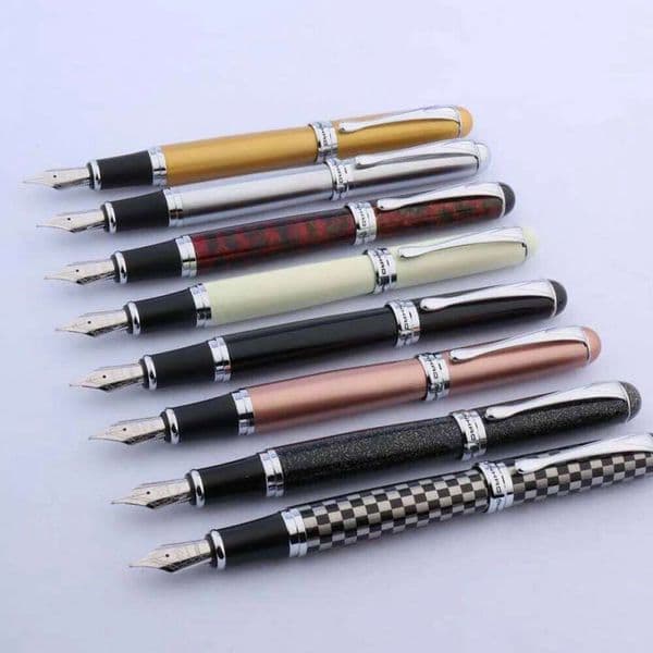 METAL Jinhao X750 Fountain Pen hot color Chessboard GIFT Medium Nib Stationery Office school supplies 26W0403