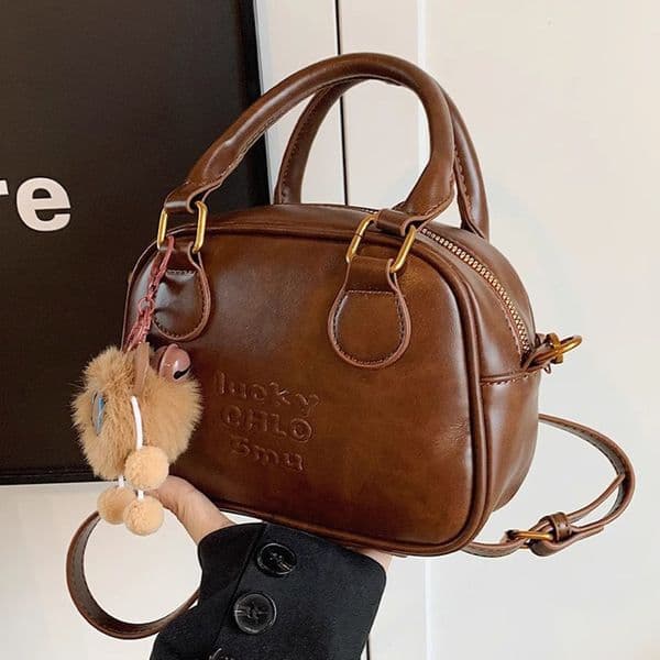 Free Shipping Luxury Bags Bowling Tote Crossbody Designer Bags Cute Plush Accessories For Girls Commuting New Fashion 2026 Versatile Exquisite Bag