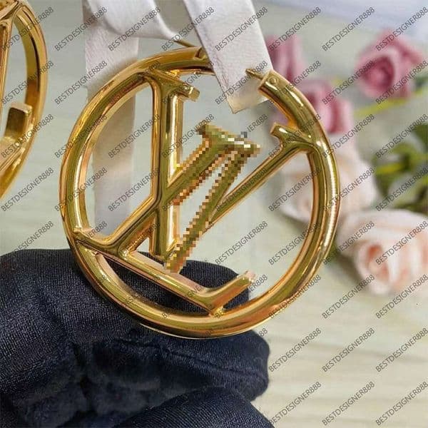 Earrings Designer For Women 18k Gold Plated High Quality Luxury Branded Loouises Earrings Bestseller Gold Hoop Earring Box 4CM Woman Jewelry Valentine's Day Gift