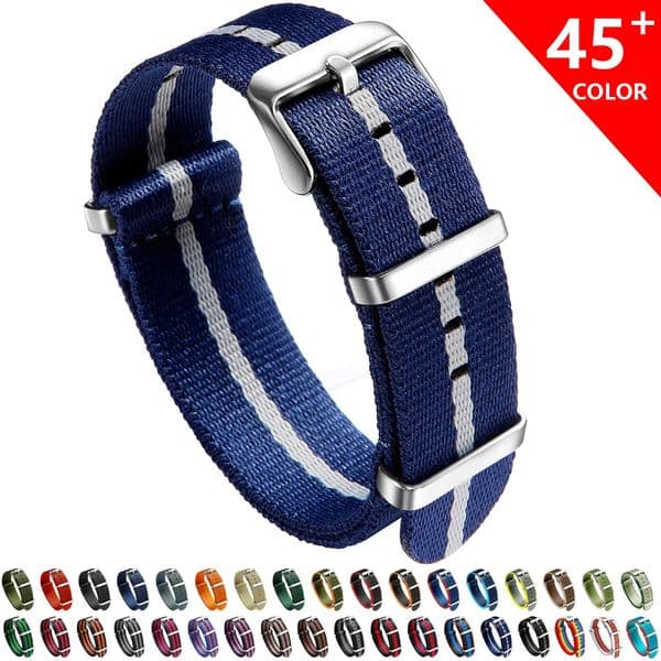 Nylon Watch Band 20mm 22mm Comfortable Straps Loop Military Washable Blet for Men Watchbands 260403