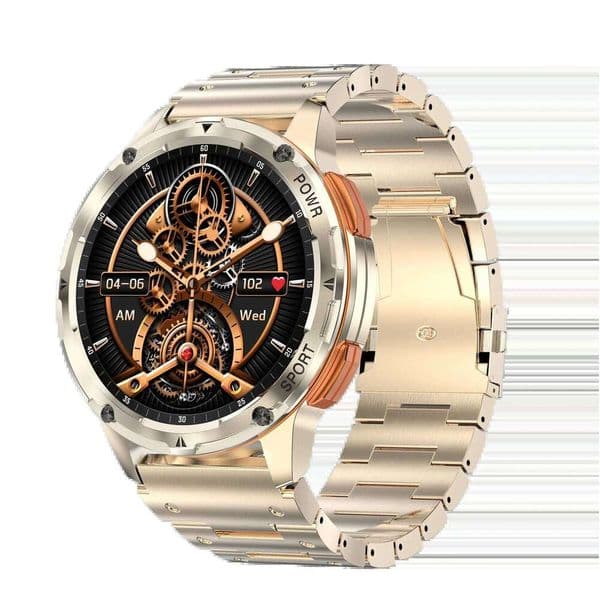 Fashion amoled smart watch Luxury BT call 400mah large battery rubber metal strap Ladies watches sports AK59 smartwatch 26Y0403