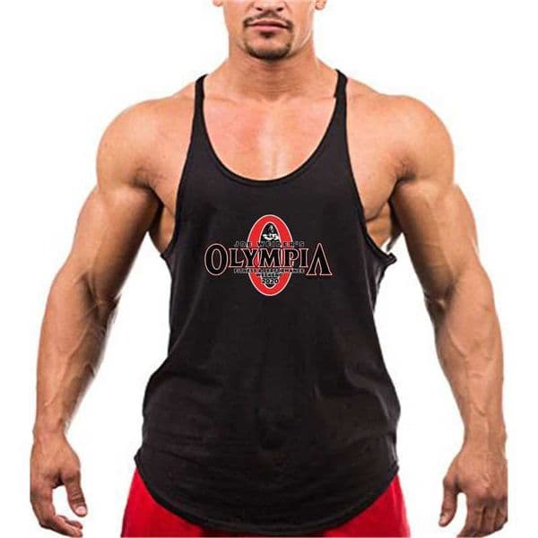 Summer Mens Basketball Gyms Sports Loose Cotton Bodybuilding Fitness O-neck Printed Sleeveless T-shirt Z260319