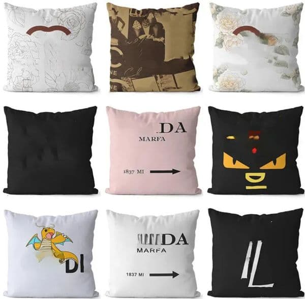 Luxury Designer Luxury 20Style Fashion Letter Designer Throw Bedding Home Room Decor H Cover h Sofa Decoration Cushion Pillowslip 45-45Cm Pillow Core Removable 12