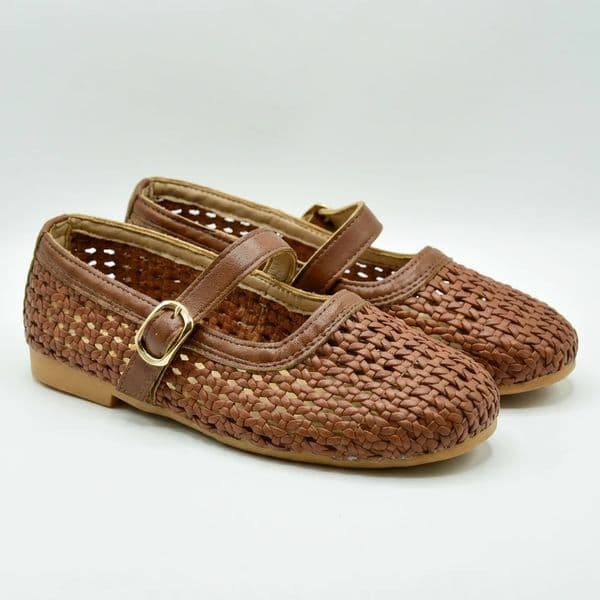 Womens Square Toe Mary Jane Flats Woven Mesh Openwork Ballet Shoes Comfortable Slip On Flat Sandals for Party Office Daily 260325BANJIA