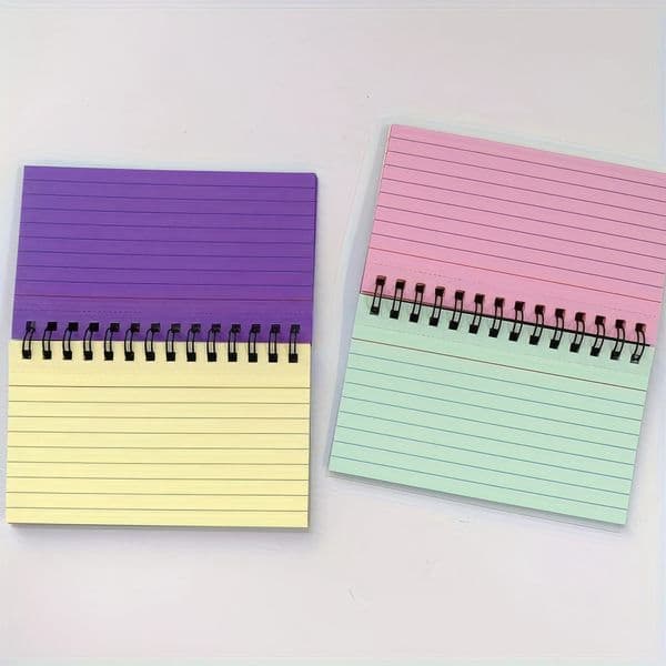Small Colorful Spiral Notebooks Compact Notepad for School Home Office Stationery Writing Work 260403