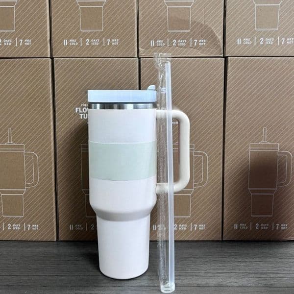 Water Bottle 40oz tumbler Stainless Designer Cup cups lid and straw water bottle Car stainless steel coffee cup large-capacity mug