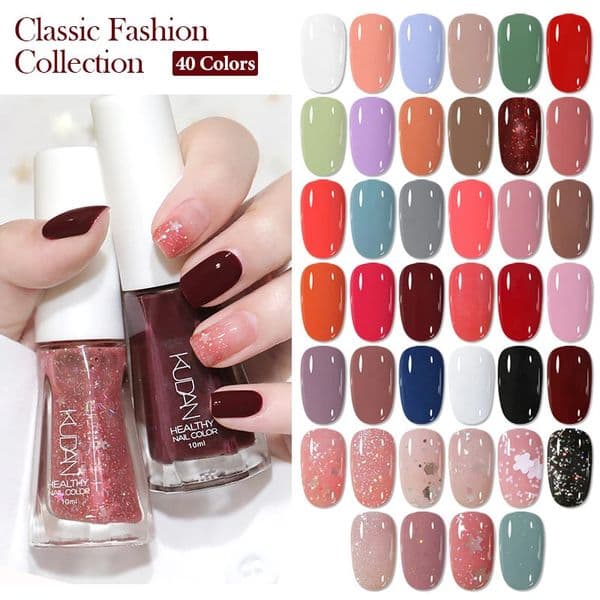 10ml Water-Base Nail Polish 40 Colors Air Dry Peel Off Nail Art For Manicure DIY Long Lasting Nail Supplies Painting Varnish 260327