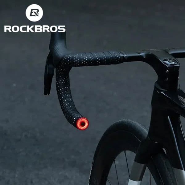 ROCKBROS Bicycle Handlebar End Lights IPX6 Bike Rear Light 5 modes Bike Lamp Intelligent Brake Sensor Safety Night Riding 260331BJ