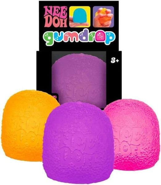 Schylling NeeDoh Gumdrop Textured Sensory Fidget Toy Colors May Vary 3 Pack ebf