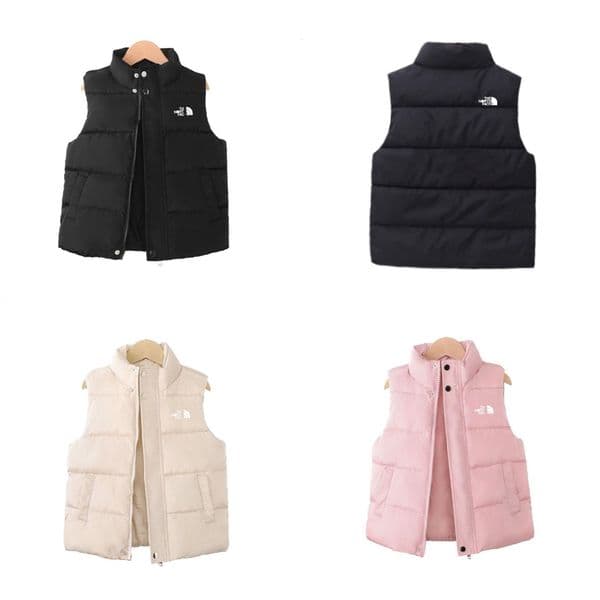 Luxury Baby Vest Vertical Stripe Zipper Design Child Waistcoat Kids Designer Clothes Winter Boy Coat Hooded Girl Jacket