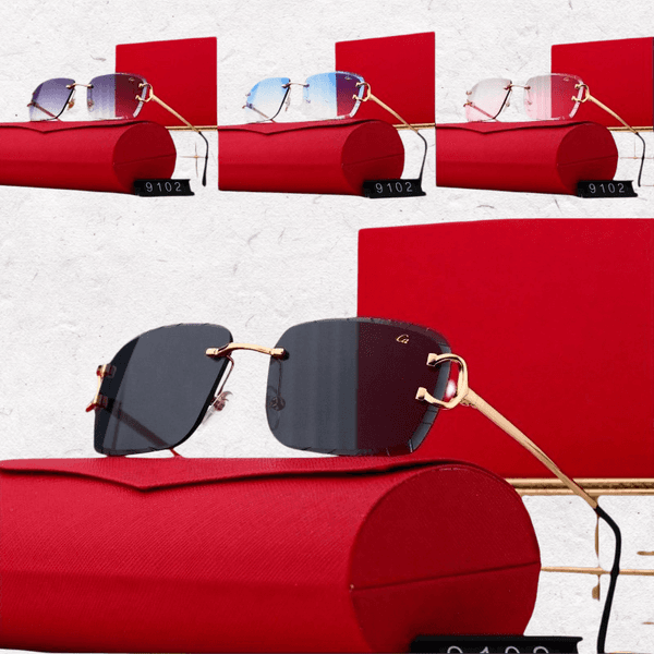 trendy Designer Sunglasses mens simple Rimless Buffalo Horn Glasses Round vintage Sun Glasses UV400 lunettes de soleil classical zl878