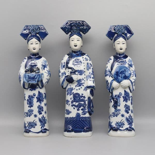 Porcelain Figurines of Chinese Princesses and Empress in Qing Dynasty Ceramic Statue Ancient Lady Home Decoration 260403