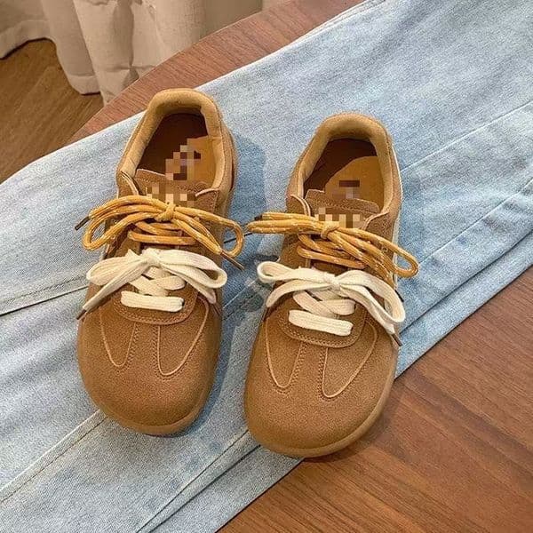 Ddmysports American Retro German Training For Women Spring New Model Soft Soled Sporty Casual Versatile Lightweight Leather Panel Shoes Trendy Outdoor