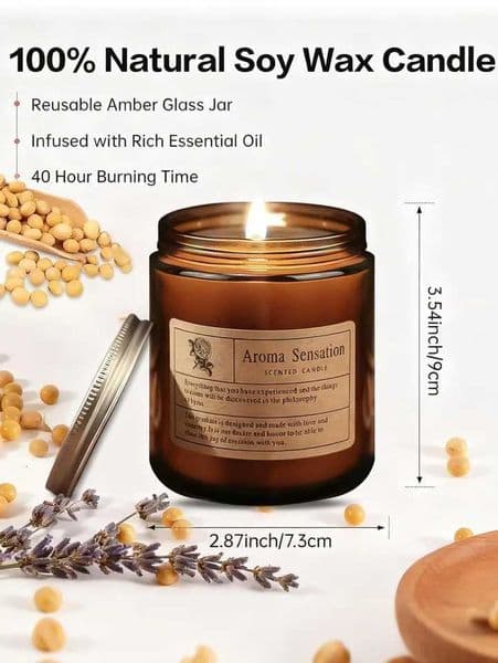 Natural soy wax aromatherapy candle glass cup filled with smokeless fragrance essential oil candleZ260403 Z260527