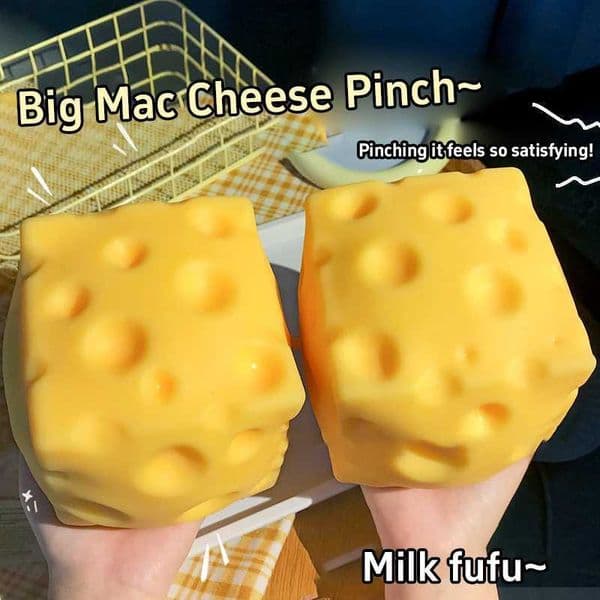 2027Jumbo Cheese Cube Stress Ball Shapeable Squeeze Decor Non-Bounce ASMR Sensory Anti-Stress Relief Gadget Gifts 6/7/10/12CM H260403