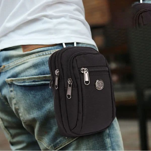 Waterproof Men Women Waist Pack Oxford Multifunctional Male Belt Bags Small Purse Messenger Fanny Sports Bag 260403