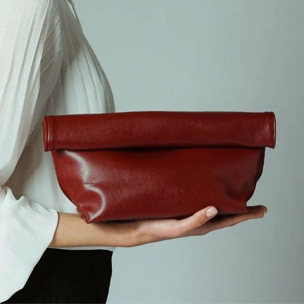 Vintage Women Clutch bag soft pu leather Lady evening bags Trend party girl Envelope Bag Fashion Burgundy Clutches purse 260403