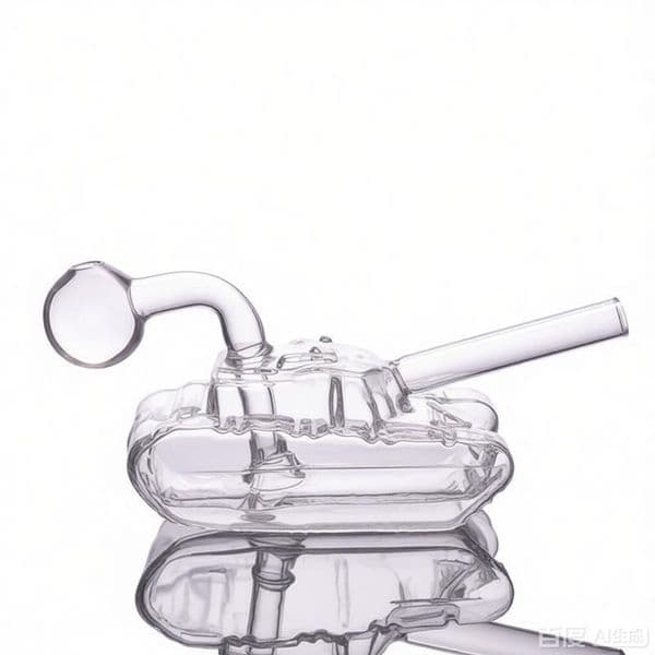 Wholesale Cheap Newest Clear 14mm female Tank Design Glass oil burner pipe Thick heady Portable Water Tobacco Bong Pipe with downstem smoking banger Bowl