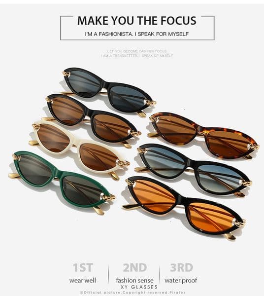 Designer Luxury New Summer Women's Sunglasses Cat's Eye Women's Sunglasses Metal PC Multi Function Internet Celebrity Street Outdoor Sunglasses Wholesale