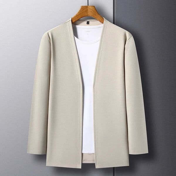 Mens Long Sleeved Cardigan Jacket Casual Fashion Top 260403BJ