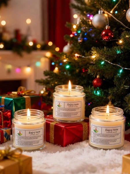 One transparent glass scented candle for commemoration decoration natural plant waxZ260403