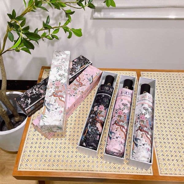 D Brand 50% off Bird Print Pocket Women, Dual-use for and Rain, Sun Protection, Trendy Foldable Automatic Umbrella