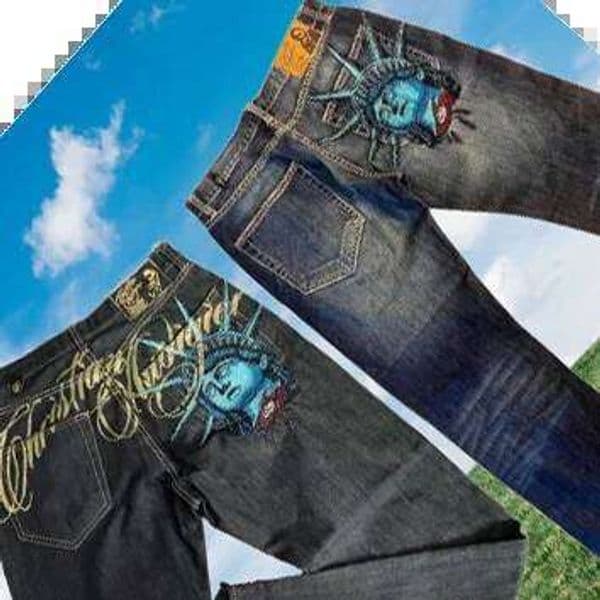 American vintage Liberty Goddess high-waisted straight-cut wide-leg jeans Y2K casual Ins street wear long pants 26H0401