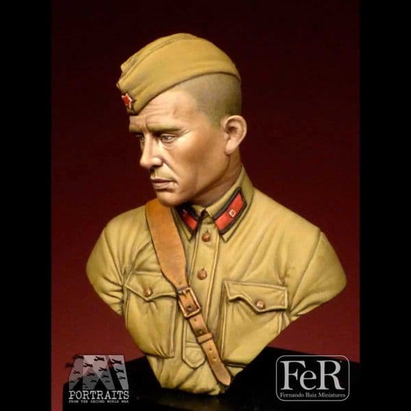 1/16 Resin Chest Model Lieutenant Barbarossa Handheld White Model Military Theme Handmade Soldier Military Theme Unassembled an X260403