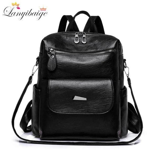 Genuine Women Leather Backpack Fashion Female Shoulder Bag Sac a Dos Ladies Bagpack Mochilas School Bags For Teenage Girls 2024260324