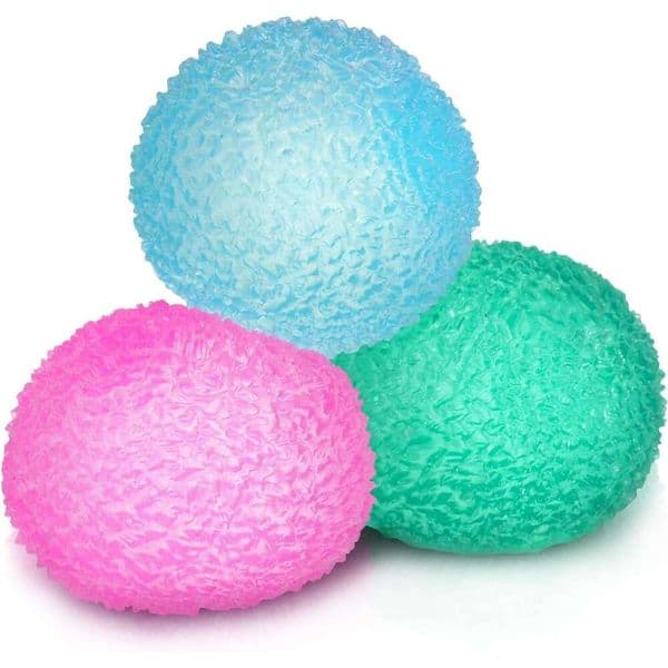 3pcs 1.45 Textured Silky Soft Memory Gel Squeeze Balls Anxiety Stress Relief Warm Series Squishy Fidget Toy for Kids and Adults - Pack of 3 44d