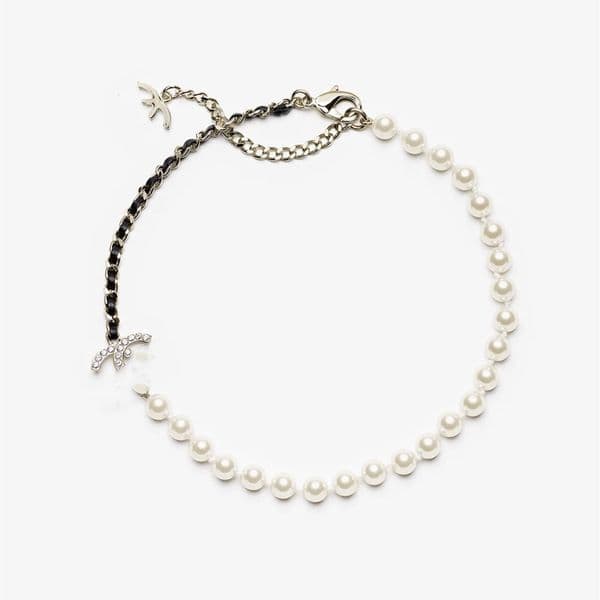 cc Letter Diamond Designer Necklace Pearl women Luxury Pendant Necklaces Jewelry Stainless Chain Silver plated Choker All match Wedding party Gift