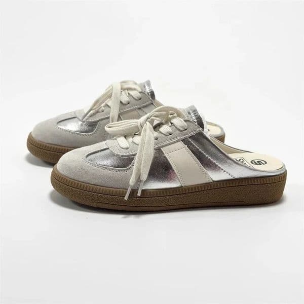 Women Mules Shoes Slip-On Round Toe Loafers Walking Sneakers Lazy Clogs Platform Summer Slip On Creeper Baotou Half Slippers 260402