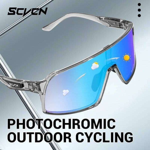 Scvcn Color Photochromic Cycling Sunglasses for Men Women MTB Sports Hiking UV400 Lightweight Glasses 2026