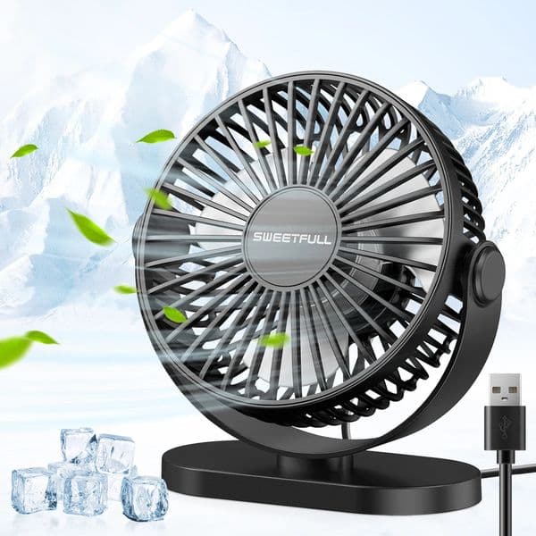 Desktop Wall Mounted Mini Electric Fan Mute 3 Speed Adjustment Portable USB Fan For Home Desk Office 260403