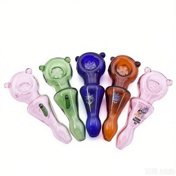 Thick heady Newest Glass Spoon pipe Unique Pot Pipe Mini Small Colorful Glass Tobacco hand pipes For Smoking dry herb