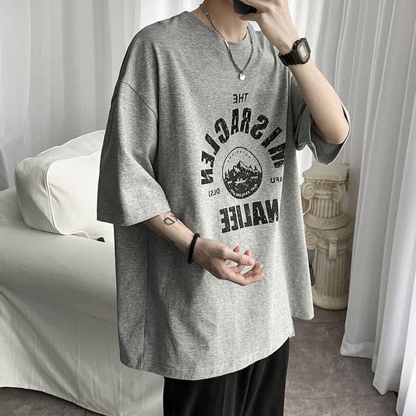 2026 Summer Fashion short-sleeve t-shirt brand loose fit ins Hong Kong style versatile casual men's top daily wear